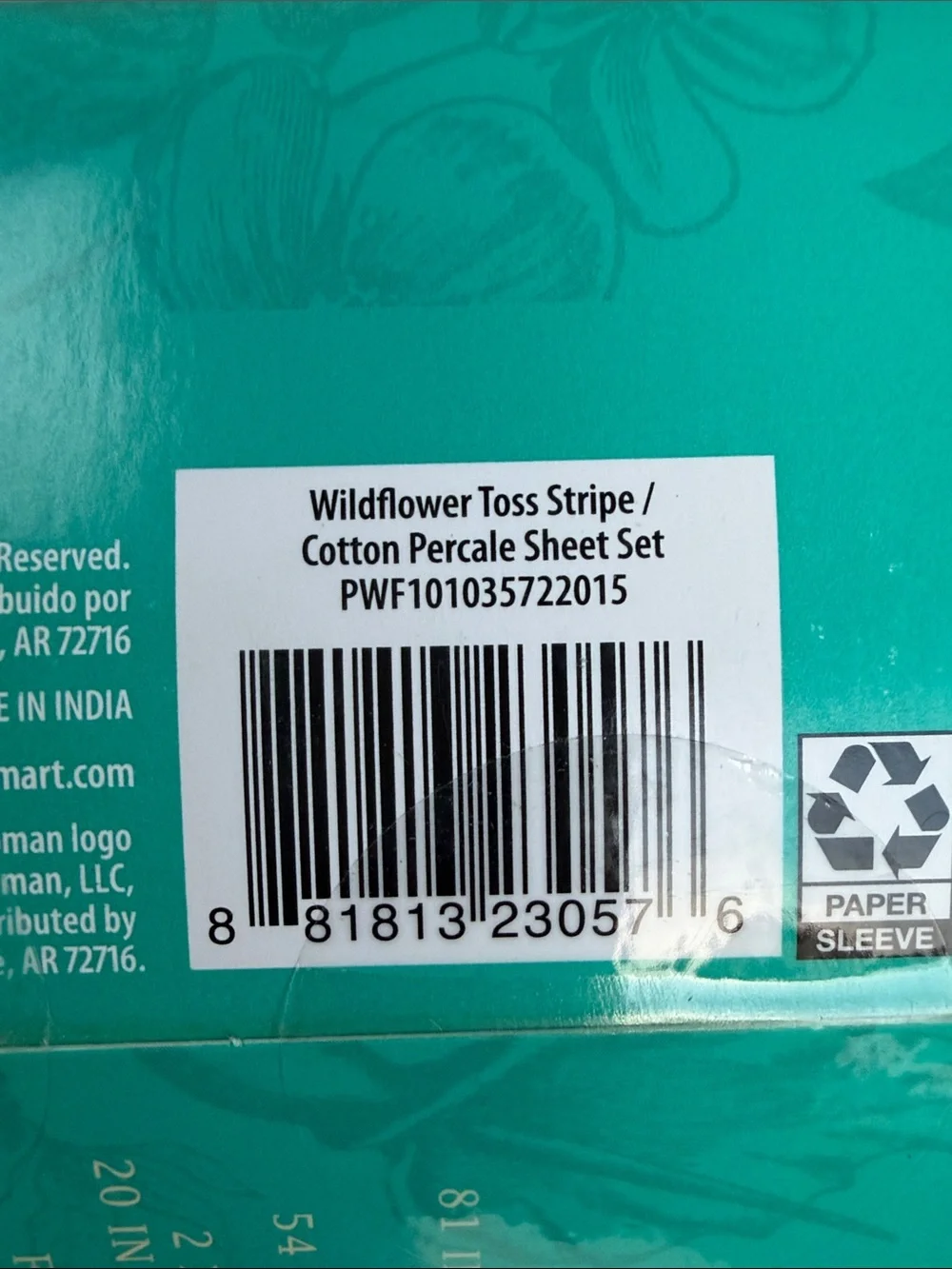 FULL The Pioneer Woman Wildflower Toss Stripe Cotton Percale Sheet Set Full Size
